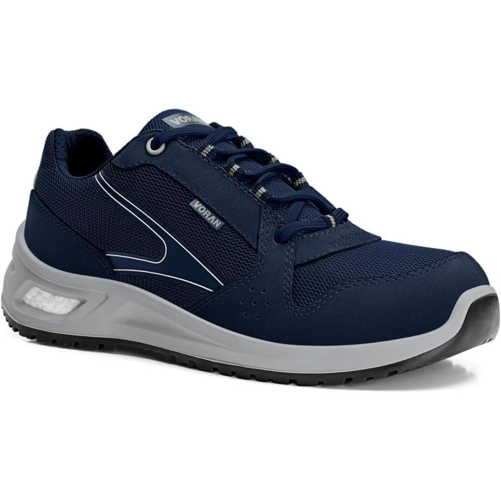 imageMens Comp Toe Work Sneaker Breathable Lightweight Comfortable Ergonomic EH Slip Resistant Safety Footwear for Warehouse ampamp ManufacturingBlue