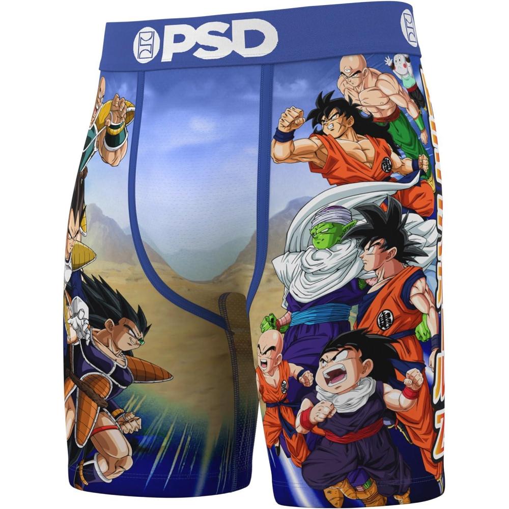 imagePSD Mens Boxer Briefs  Cartoons Standard Length Underwear Pack ampamp Singles Breathable Moisture Wicking Boxer Briefs for MenMulti