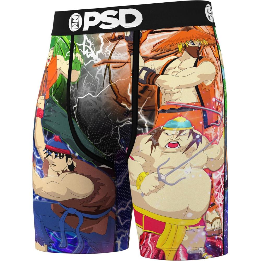 imagePSD Mens Boxer Briefs  Cartoons Standard Length Underwear Pack ampamp Singles Breathable Moisture Wicking Boxer Briefs for MenSouth Park Fight