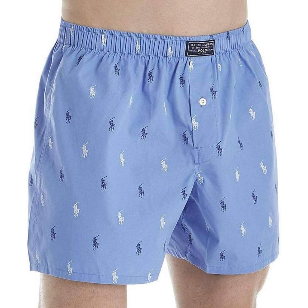 imagePolo Ralph Lauren Mens All Over Pony Player Woven BoxerHarbour Blue