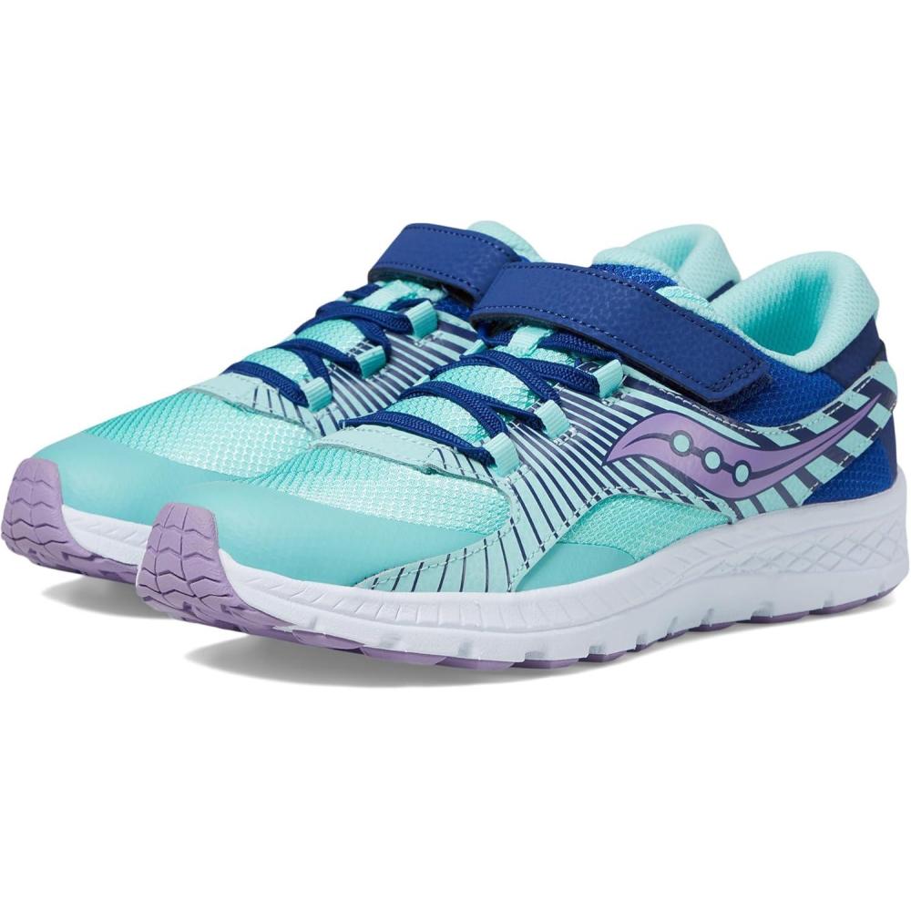 imageSaucony UnisexChild Velocer aC Sneaker Little Big KidTurquoiseNavyPurple