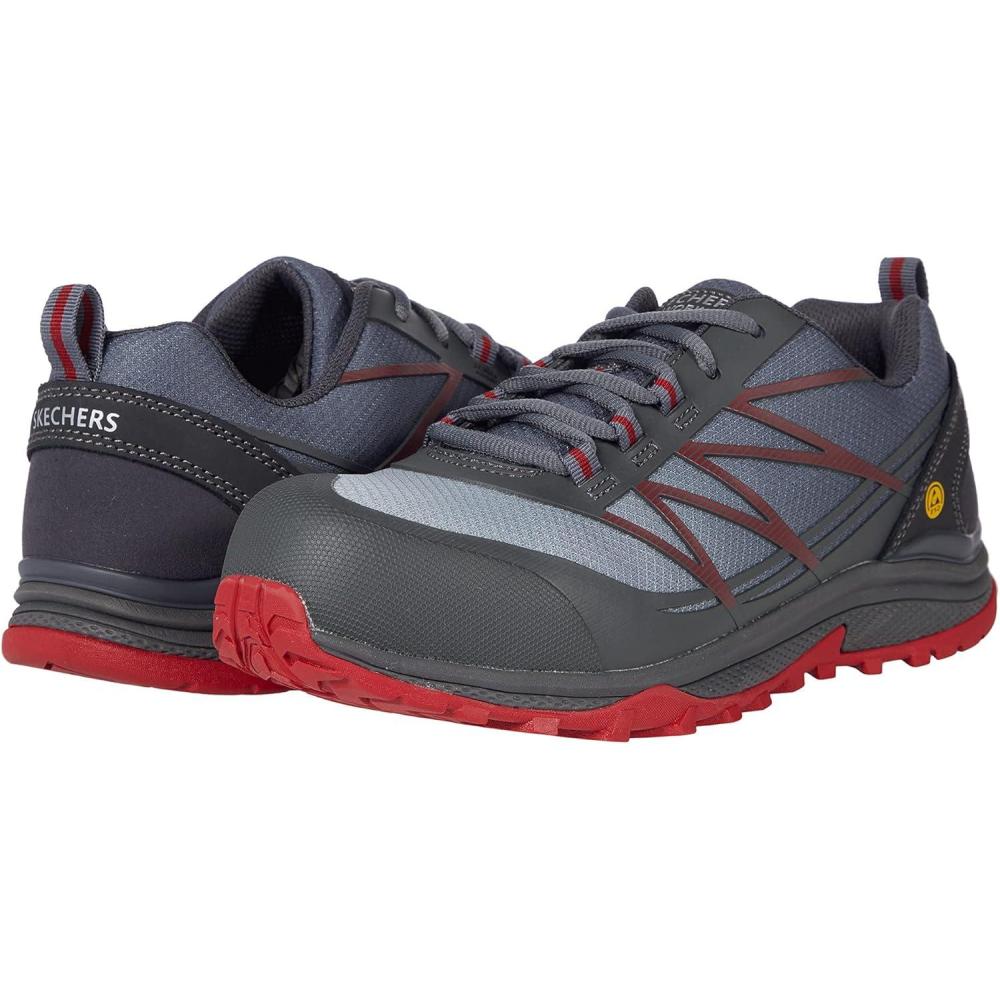 imageSkechers Work Puxal200046 Mens OxfordGrayRed