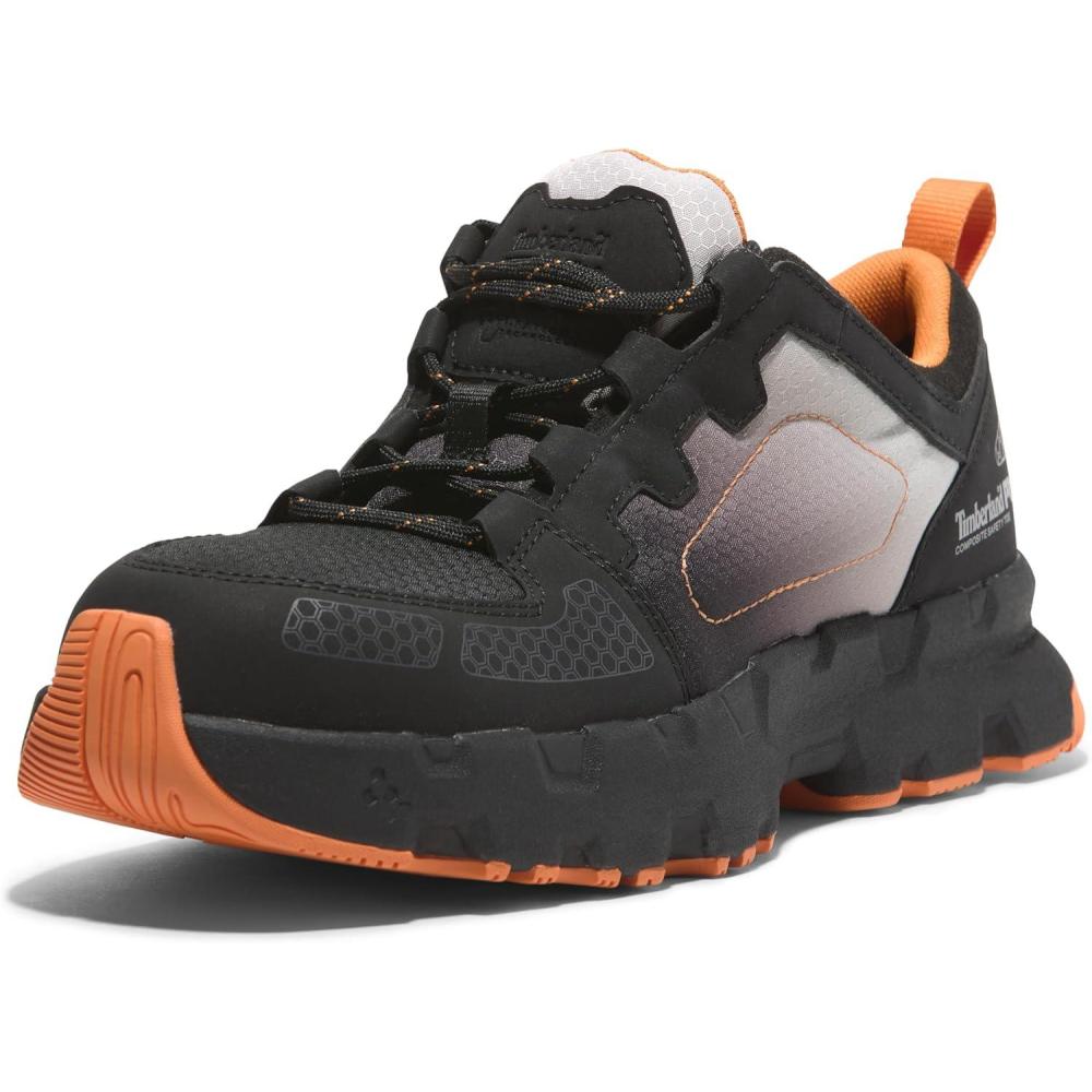 imageTimberland PRO UnisexAdult Powertrain Ev Composite Safety Toe Industrial Athletic Work ShoeGreyOrange