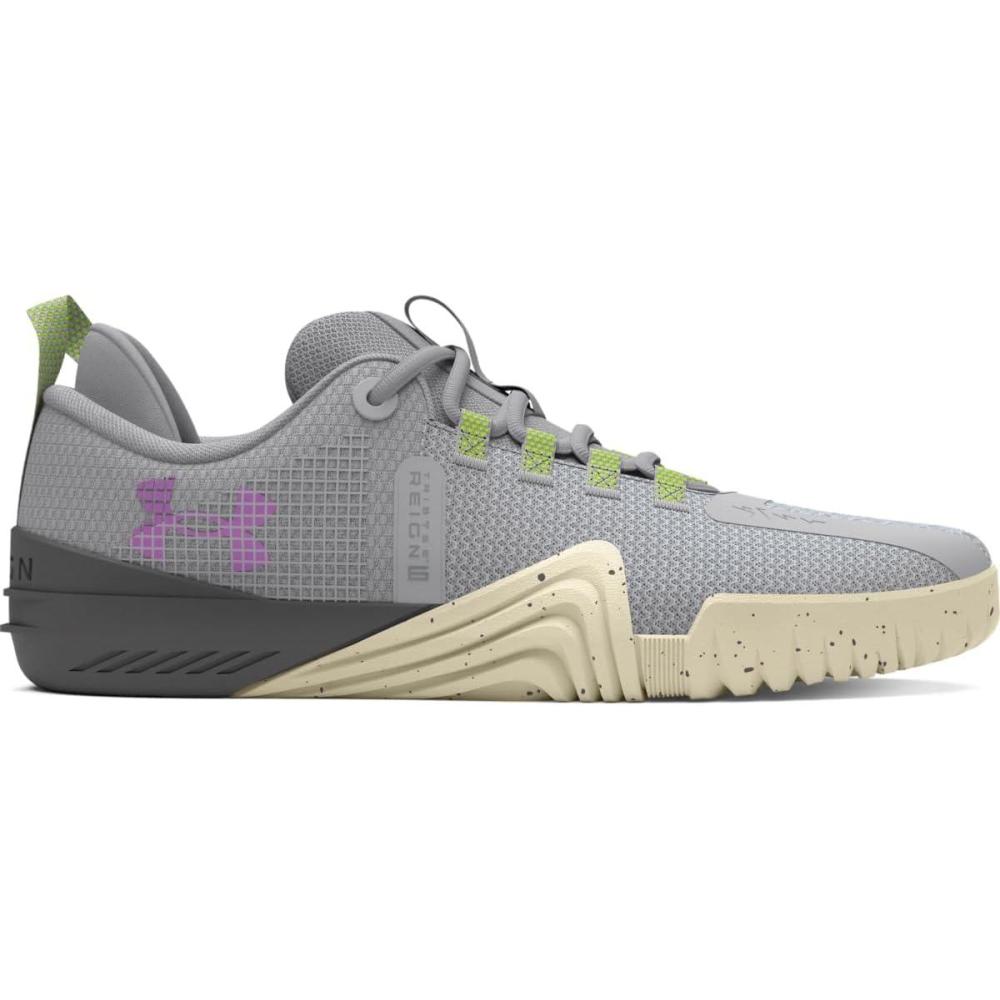 imageUnder Armour Mens Tribase Reign 6Halo GrayHighvisibility YellowProvence Purple