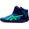 ASICS Men’s Aggressor 5 Wrestling Shoes(Azure/New Leaf)