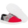 Hey Dude Boy’s Wally Tri Varsity Mesh (Little Big Kid) Loafer(Red/Grey)