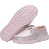 Hey Dude Girl’s Wendy Youth Multiple Sizes & Colors | Girl’s Shoes | Girl’s Lace Up Loafers | Lightweight & Comfortable(Sparkling Pink)