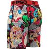 PSD Mens Boxer Briefs – Cartoons, Standard Length Underwear Pack & Singles, Breathable Moisture Wicking Boxer Briefs for Men(R&s Throwback)