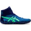 ASICS Men’s Aggressor 5 Wrestling Shoes(Azure/New Leaf)