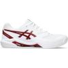 ASICS Men’s Gel-Dedicate 8 Tennis Shoes(White/Antique Red)