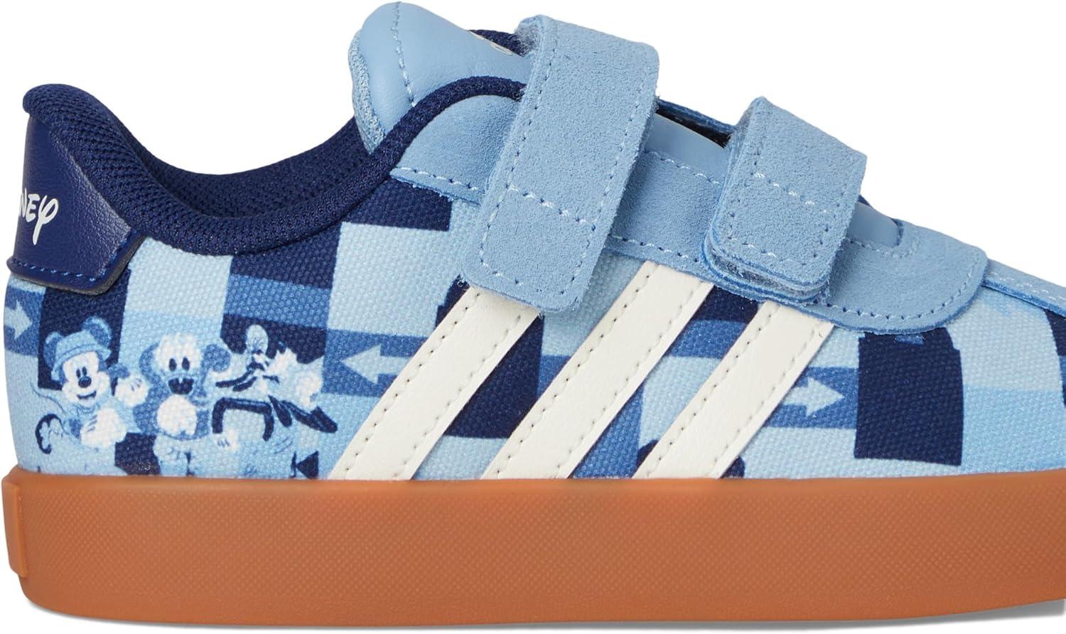 imageAdidas BabyBoys Vl Court 30 Hook ampamp Loop SneakerAsh BlueOff WhiteCrew Blue