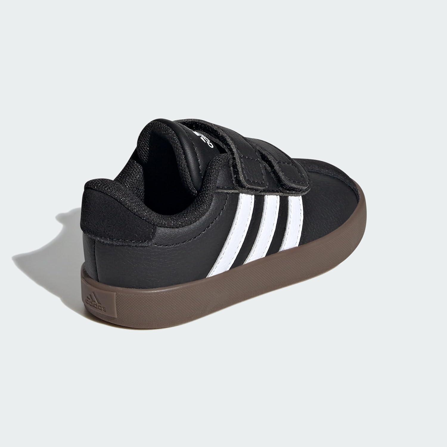 imageAdidas BabyBoys Vl Court 30 Hook ampamp Loop SneakerBlackWhiteBlack