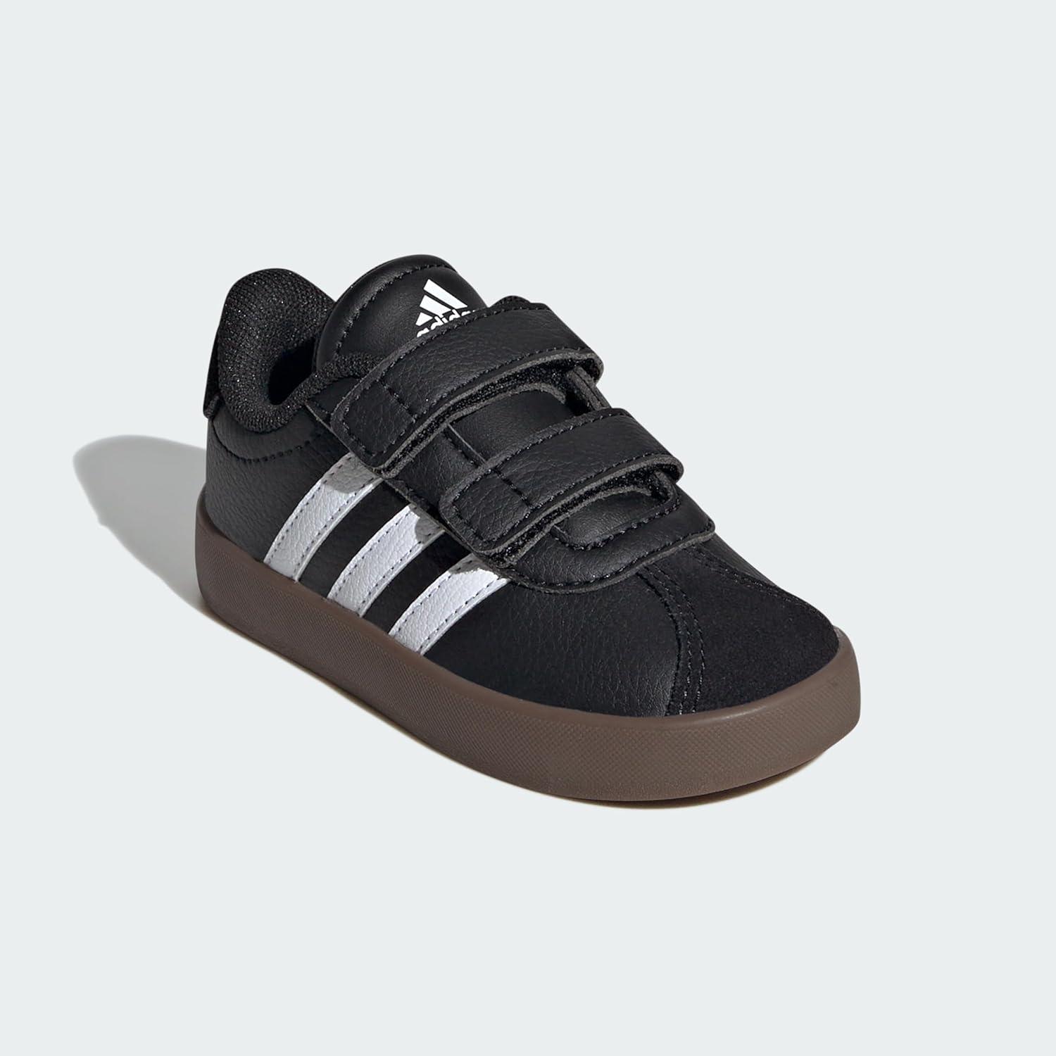 imageAdidas BabyBoys Vl Court 30 Hook ampamp Loop SneakerBlackWhiteBlack