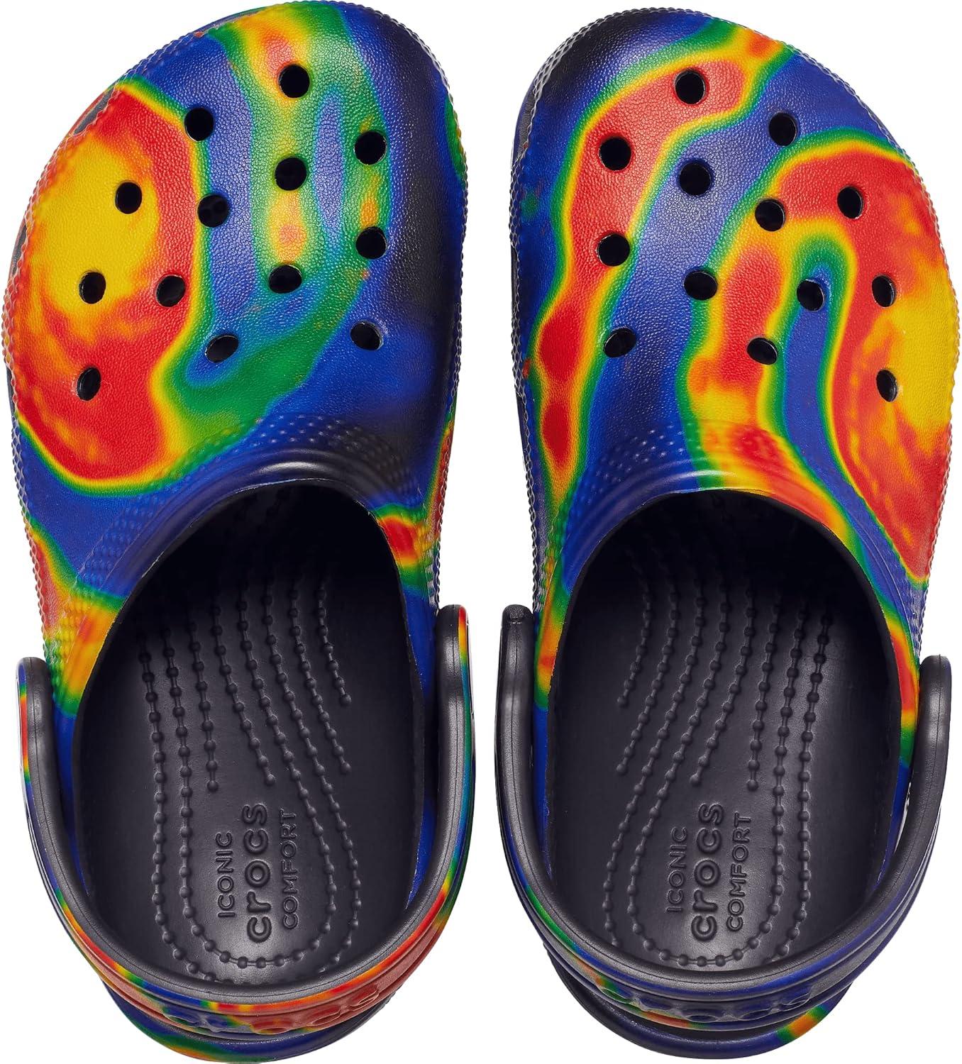 imageCrocs Classic TieDye Graphic Clog ToddlerLittle KidBig KidNavyBlack