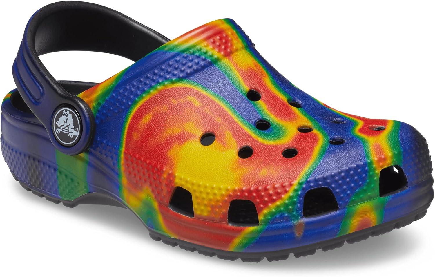 imageCrocs Classic TieDye Graphic Clog ToddlerLittle KidBig KidNavyBlack