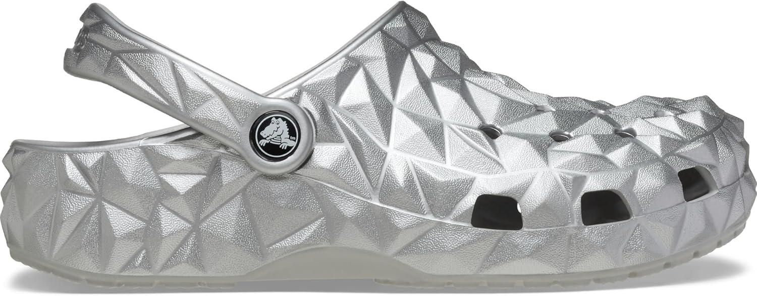 imageCrocs unisexchild Classic Geometric ClogSilver