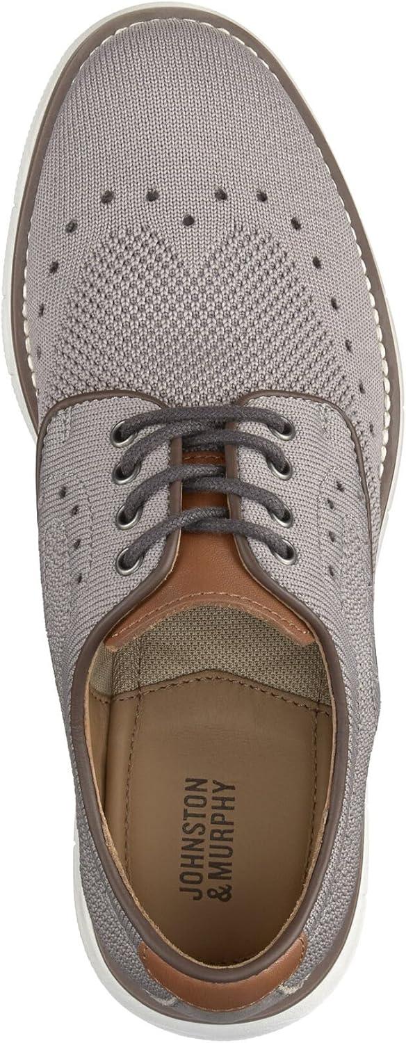 imageJohnston ampamp Murphy Big Kid Holden Knit Wingtip Boys Dress Casual LaceUp ShoeGray Knit