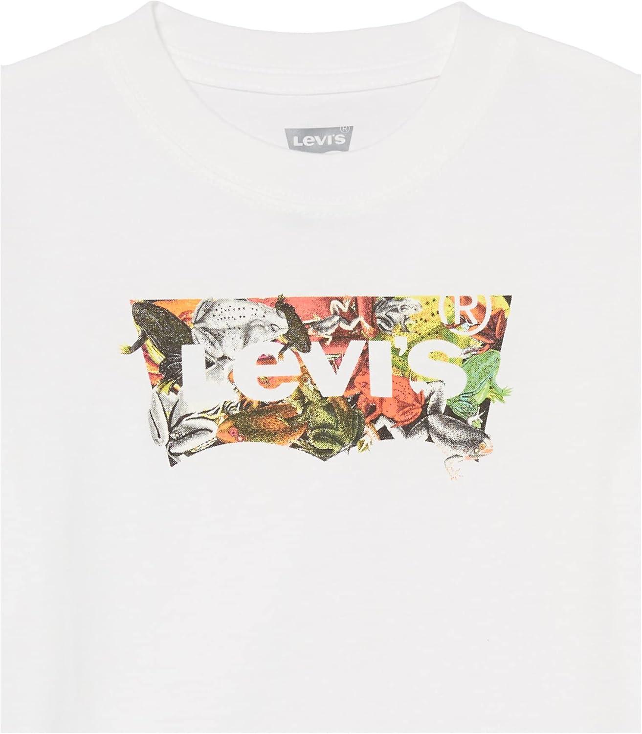 imageLevis Boys Batwing Fill TShirtWhiteFrog