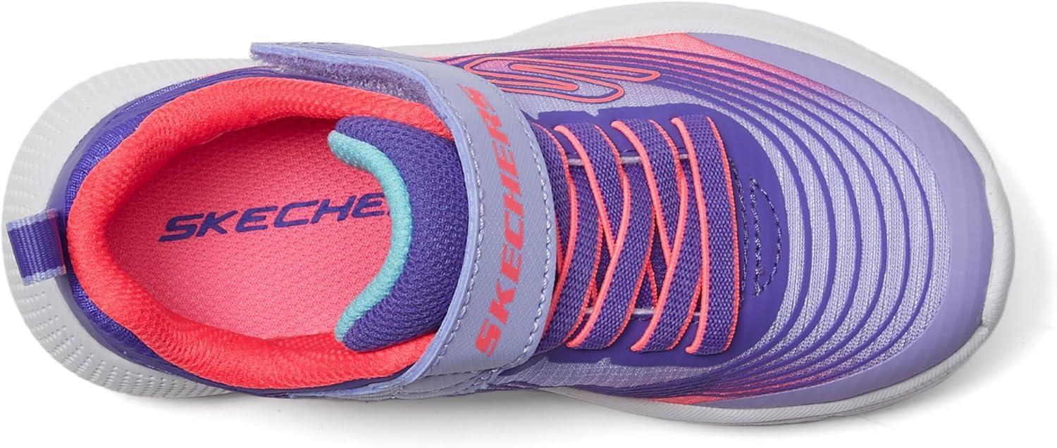 imageSkechers Girls Microspec Advance SneakerLavenderNeon Pink