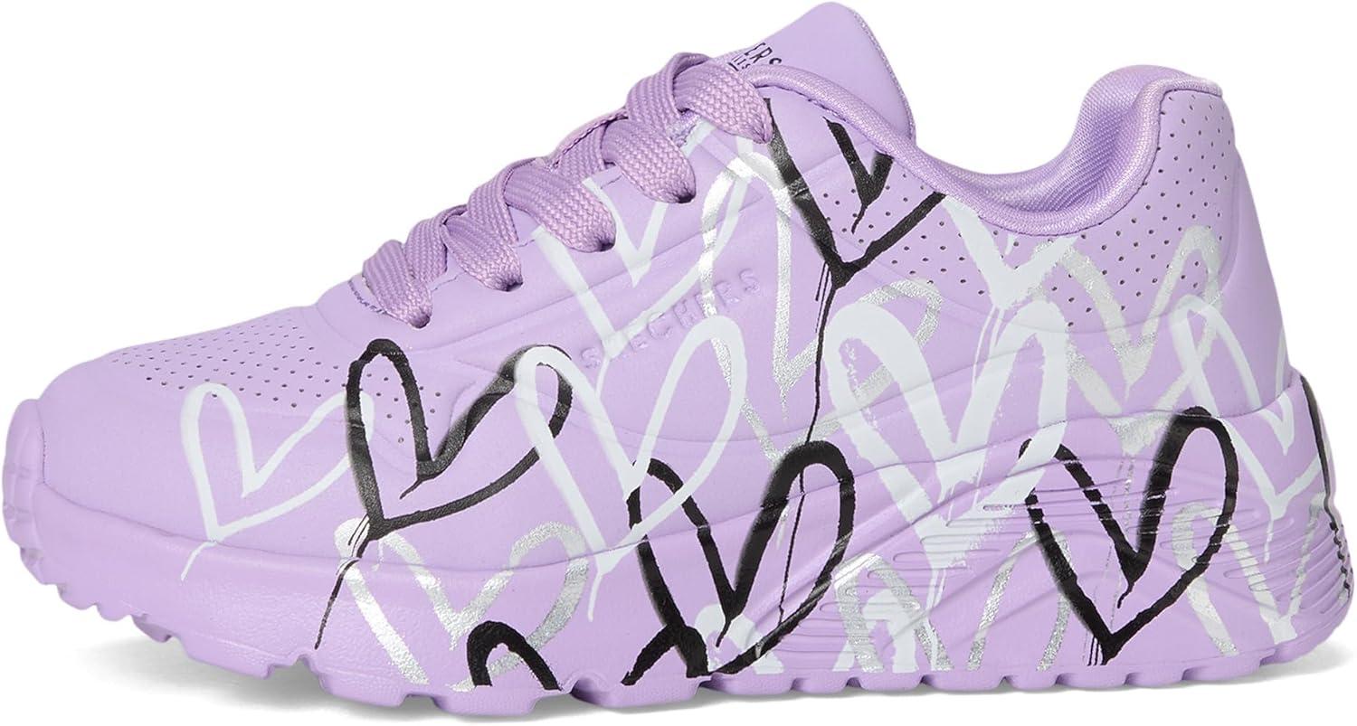 imageSkechers Womens Uno LiteMetallic Love 314067l Little Big Kid SneakerLavendarMulti