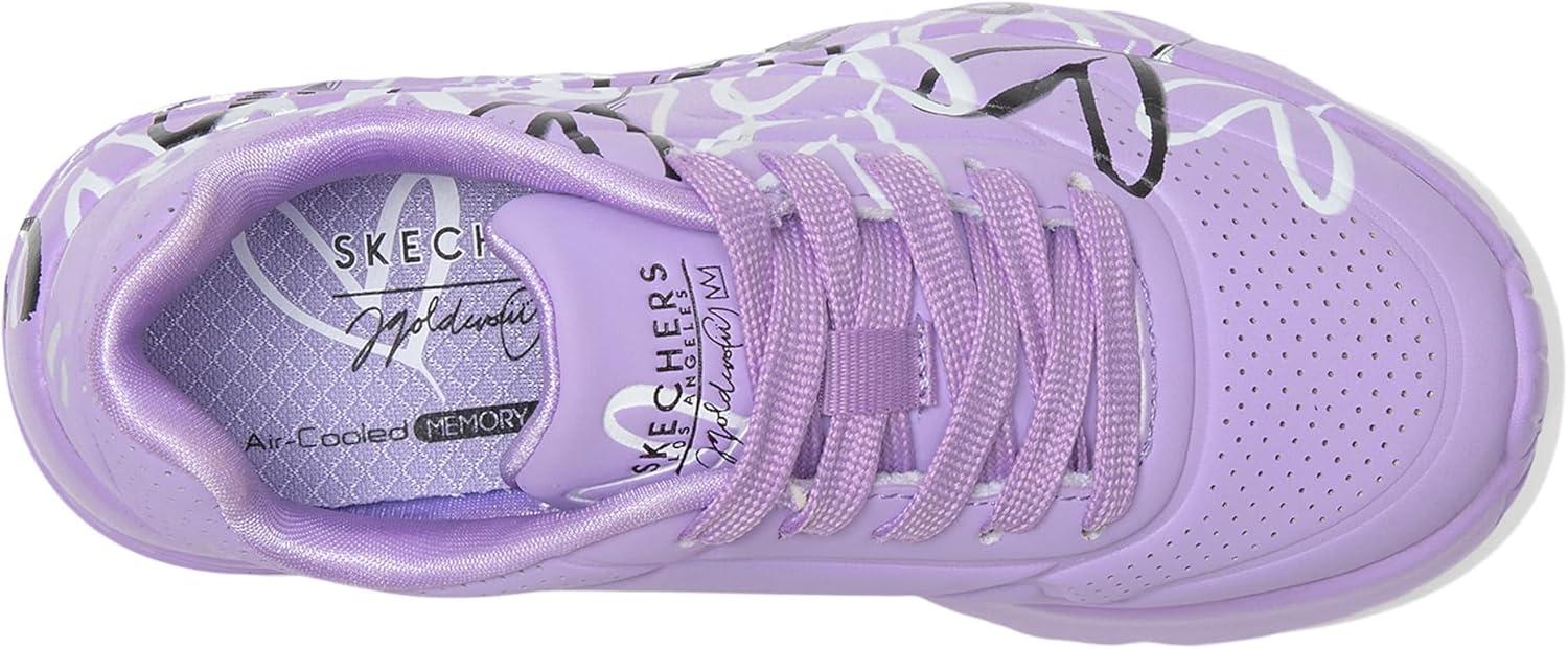 imageSkechers Womens Uno LiteMetallic Love 314067l Little Big Kid SneakerLavendarMulti