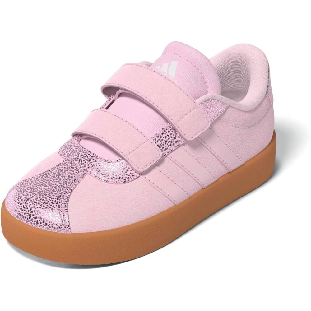imageAdidas BabyBoys Vl Court 30 Hook ampamp Loop SneakerClear PinkClear PinkGum