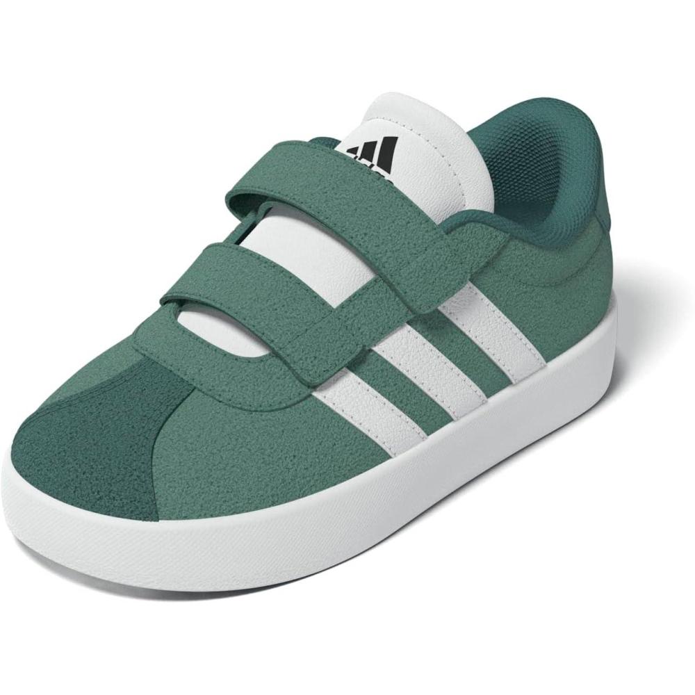 imageAdidas BabyBoys Vl Court 30 Hook ampamp Loop SneakerPowder TealWhitePreloved Teal