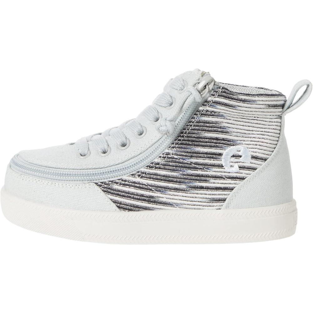 imageBILLY Footwear Kids Classic DR High II High Tops for Kids  Canvas Upper  Round Toe  TPR Midsole ampamp OutsoleSilver Streak