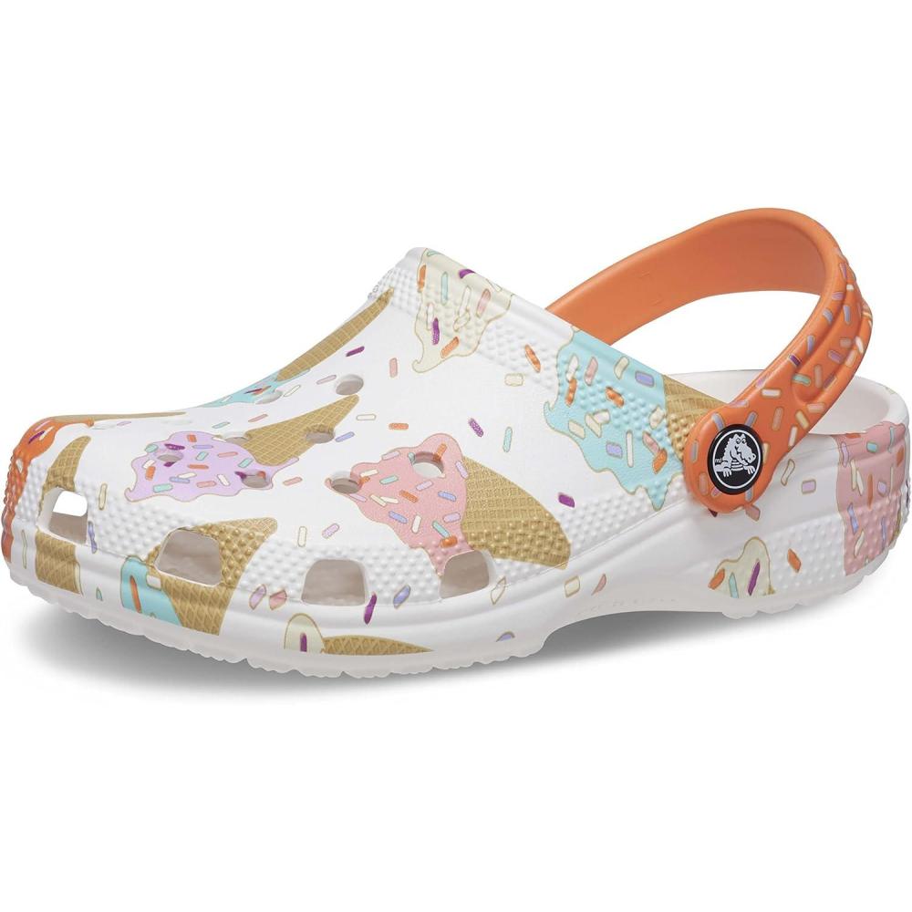 imageCrocs UnisexChild Classic Graphic ClogWhiteMulti Ice Cream