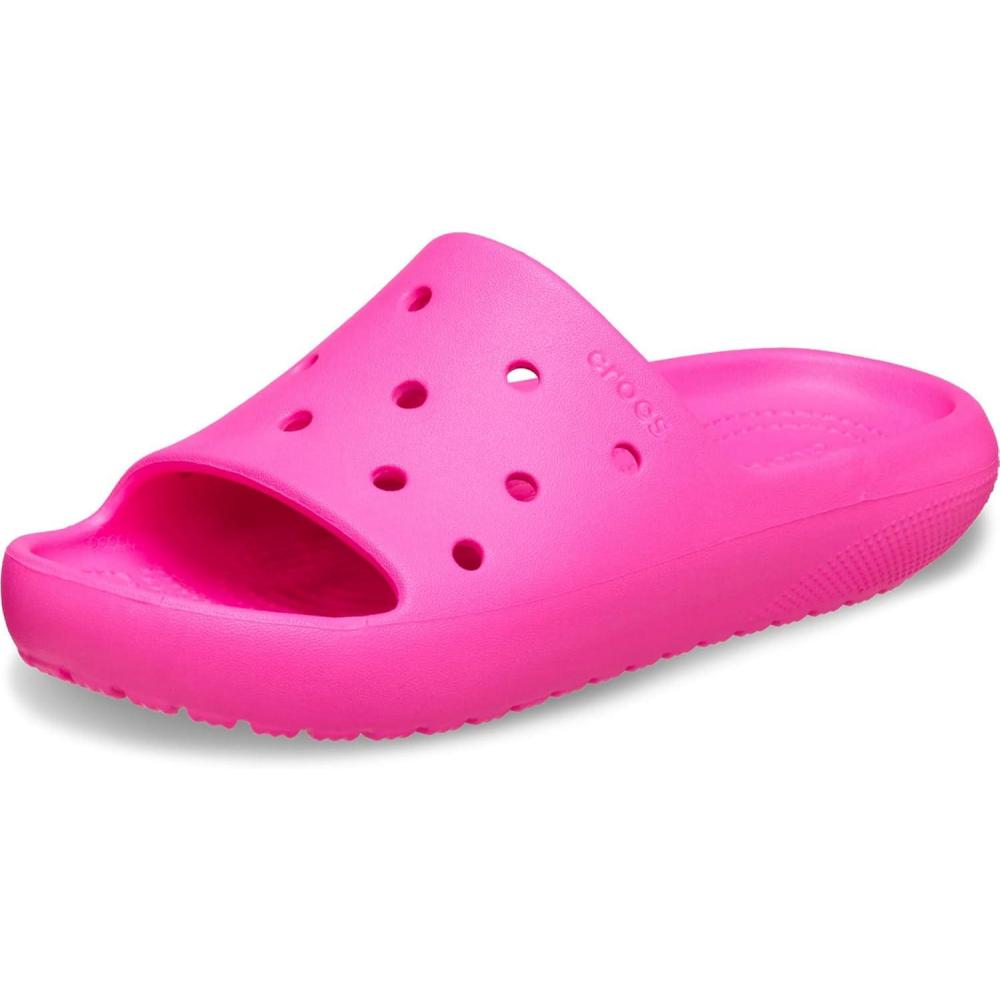 imageCrocs UnisexChild Classic Slide V2 Little Big Kids SandalPink Crush