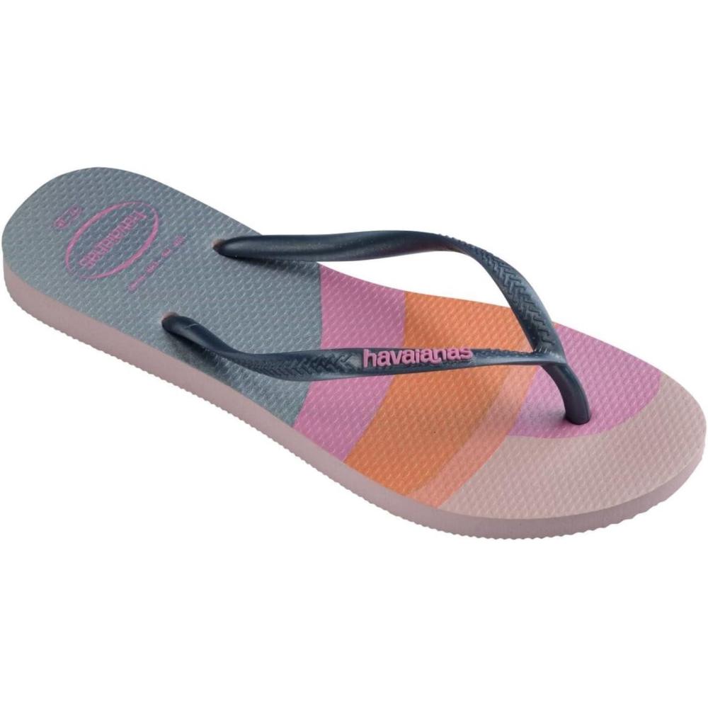 imageHavaianas Womens Slim Palette Glow ToddlerLittle Big Kid FlipFlopPeony Rose