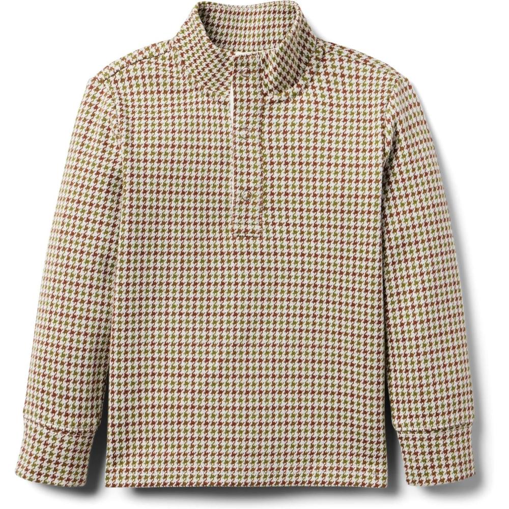 imageJanie and Jack Boys Jacquard Mock Neck Sweater ToddlerLittle Big KidsMulticolor