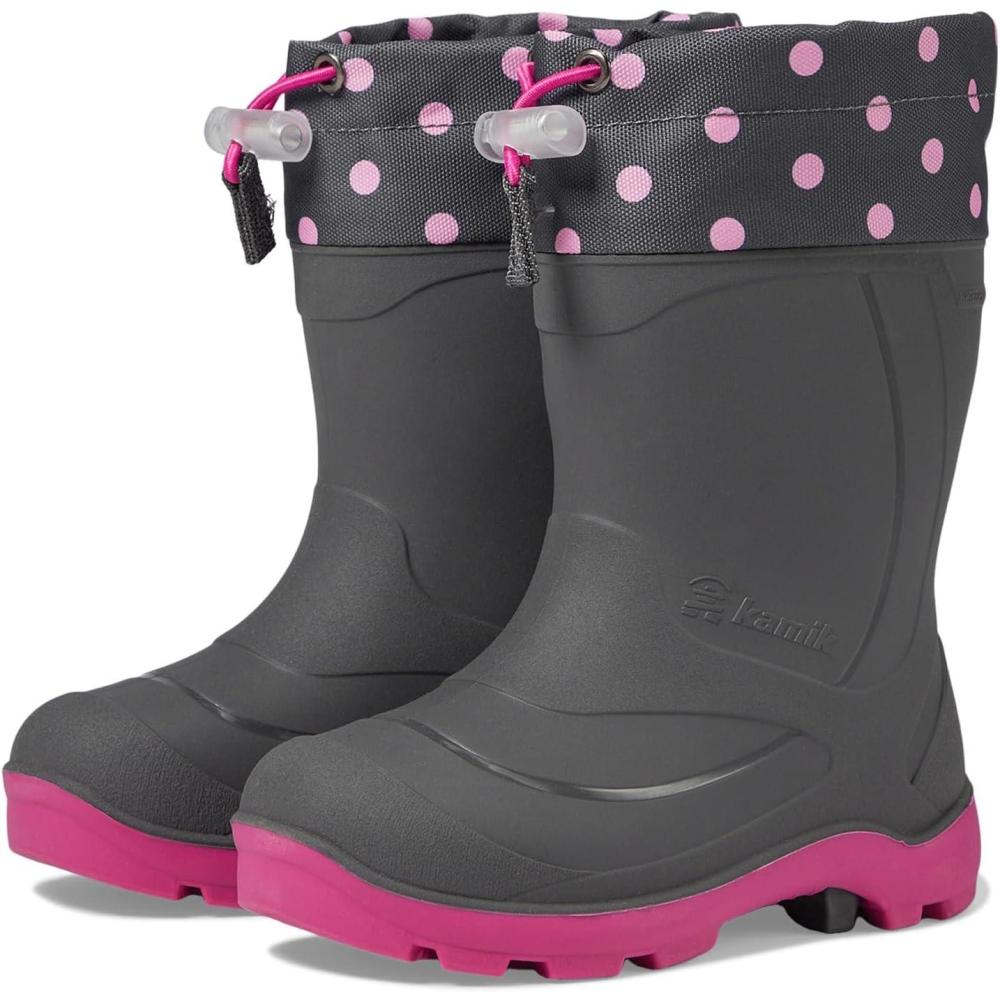 imageKamik Girls Snobuster 2 Little ToddlerBig Kid Snow BootCharcoalMagenta