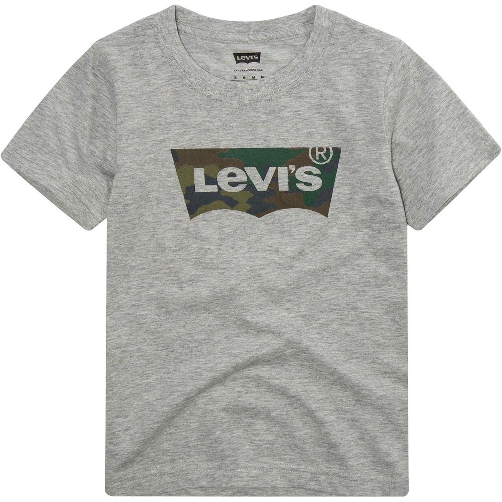 imageLevis Boys Batwing Fill TShirtGreyCamo