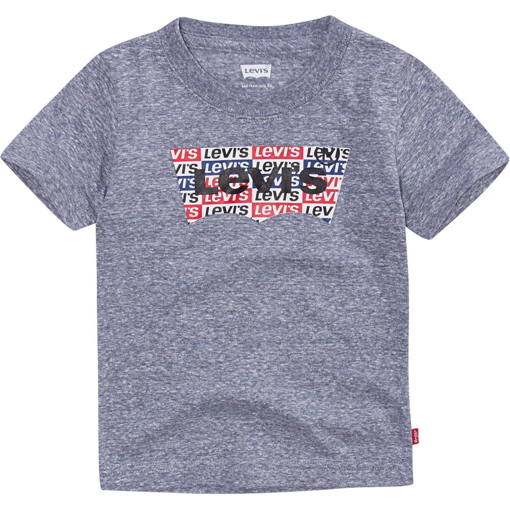 imageLevis Boys Batwing Fill TShirtNavy Snow