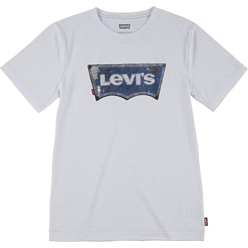 imageLevis Boys Batwing Fill TShirtWhiteEarth