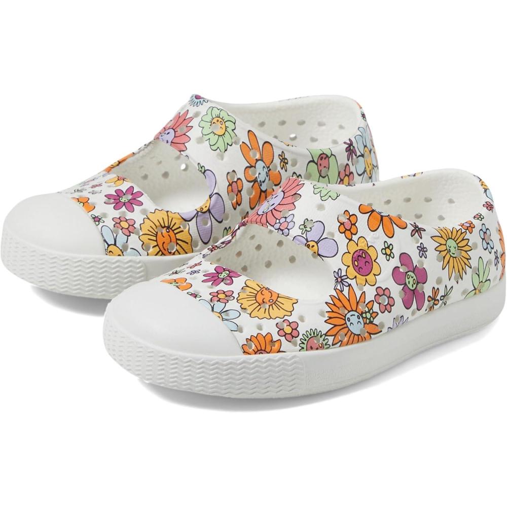 imageNative Shoes Kids Jefferson Juniper Print Toddler  Shoes for Kids  Round Toe Shape  Synthetic OutsoleShell WhiteShell WhiteNew Floral