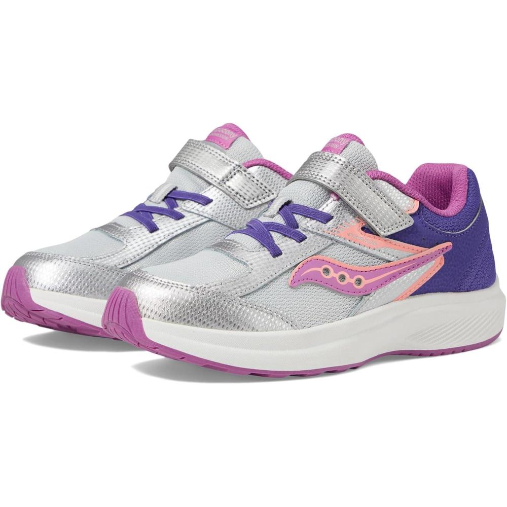 imageSaucony UnisexChild Cohesion KDZ Alternative Closure SneakerPurpleSilverPink
