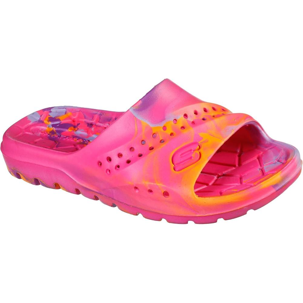 imageSkechers Boys Foamies HoganAqua Spurt Slide Sandal SneakerHot PinkMulti