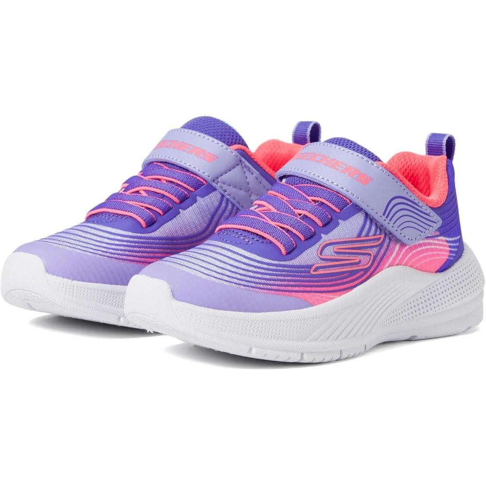imageSkechers Girls Microspec Advance SneakerLavenderNeon Pink