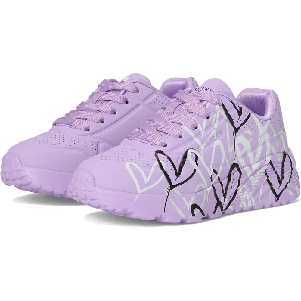 imageSkechers Womens Uno LiteMetallic Love 314067l Little Big Kid SneakerLavendarMulti