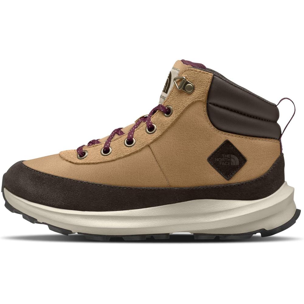 imageThe North Face UnisexChild BacktoBerkeley Iv Hiking Boot  NonMarking Rubber Outsole Padded Ankle GuardAlmond ButterDemitasse Brown
