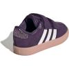 Adidas Baby-Boy’s Vl Court 3.0 Hook & Loop Sneaker(Aurora Plum/Zero Metallic/Pink Gum)