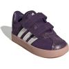 Adidas Baby-Boy’s Vl Court 3.0 Hook & Loop Sneaker(Aurora Plum/Zero Metallic/Pink Gum)