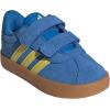 Adidas Baby-Boy’s Vl Court 3.0 Hook & Loop Sneaker(Bright Royal/Pure Sulfur/Gum)