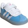 Adidas Baby-Boy’s Vl Court 3.0 Hook & Loop Sneaker(Cinderella/Semi Blue Burst/White/Lucid Pink)