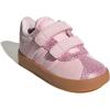Adidas Baby-Boy’s Vl Court 3.0 Hook & Loop Sneaker(Clear Pink/Clear Pink/Gum)