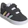 Adidas Baby-Boy’s Vl Court 3.0 Hook & Loop Sneaker(Grey/Halo Mint/Bliss Lilac)