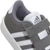 Adidas Baby-Boy’s Vl Court 3.0 Hook & Loop Sneaker(Grey/White/Grey)