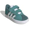 Adidas Baby-Boy’s Vl Court 3.0 Hook & Loop Sneaker(Powder Teal/White/Preloved Teal)
